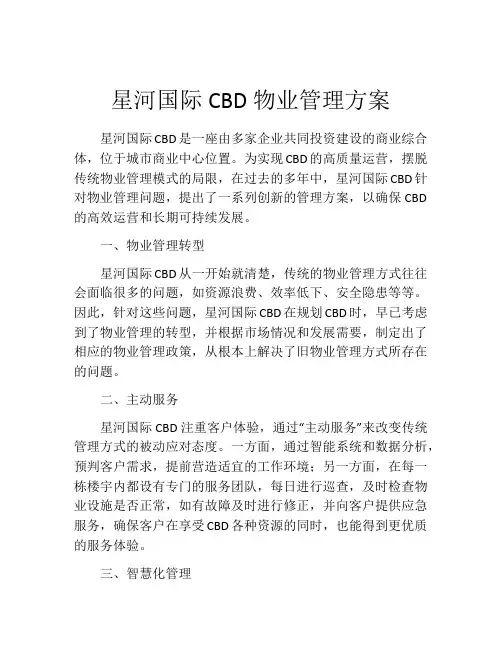 星河国际CBD物业管理方案
