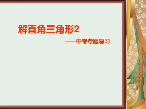 九年级中考专题复习解直角三角形课件