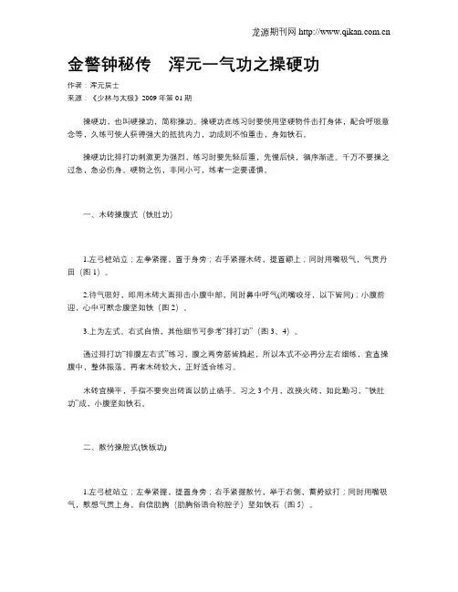 金警钟秘传 浑元一气功之操硬功