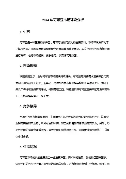 2024年可可豆市场环境分析