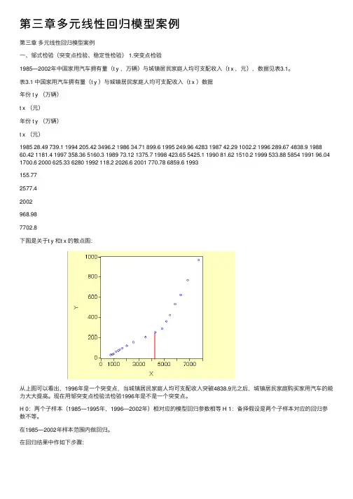 第三章多元线性回归模型案例