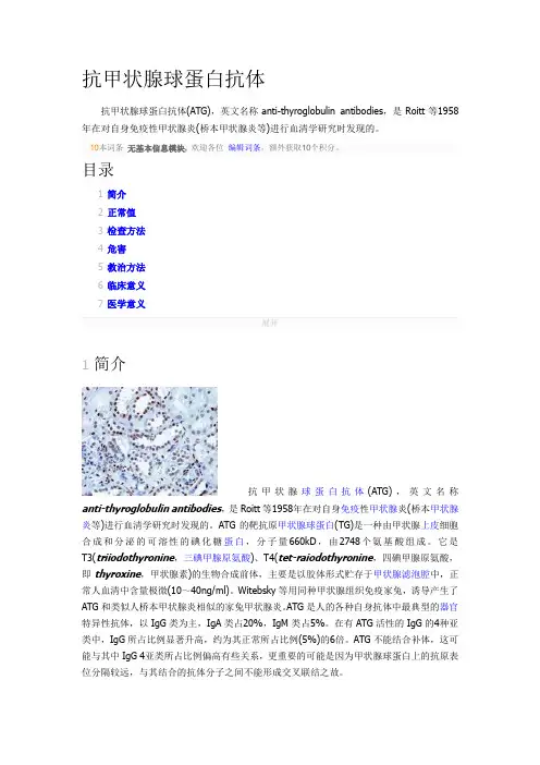 抗甲状腺球蛋白抗体