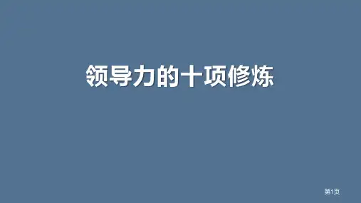 领导力的十项修炼