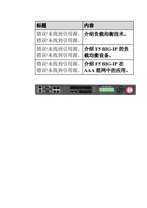 Get清风F5BIGIP负载均衡配置指南要点