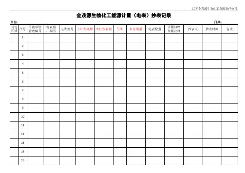 电表 抄表记录
