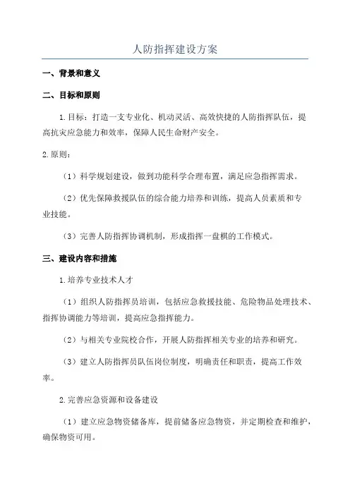 人防指挥建设方案