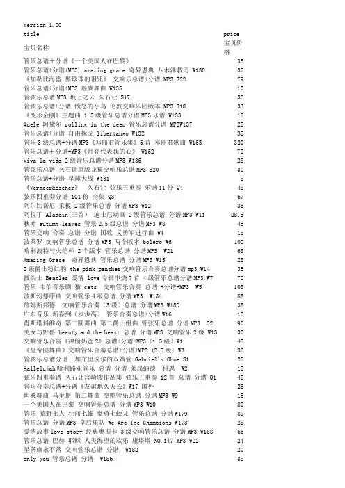管乐管弦乐乐谱