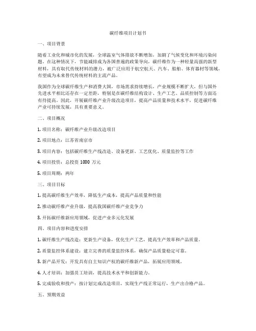 碳纤维项目计划书