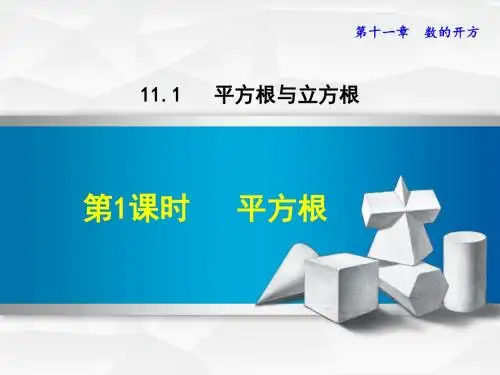 华师大版八年级上册数学课件(第11章  数的开方)