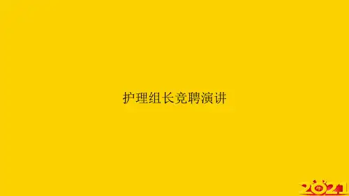 护理组长竞聘演讲演示ppt正式完整版