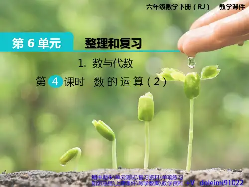 六年级数学下册精品课件PPT(完美版)数与代数  数的运算(2)