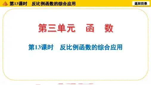 中考数学一轮复习：第13课时反比例函数的综合应用课件