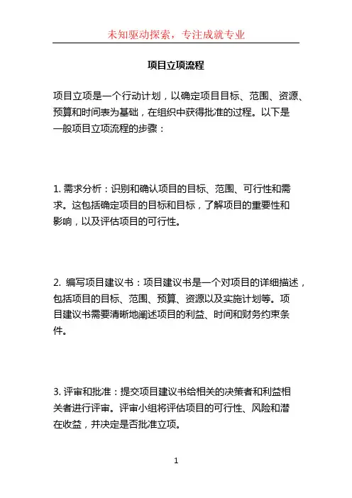 项目立项流程