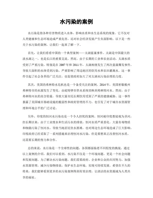 水污染的案例