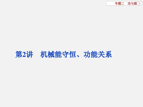 高考物理 二轮复习 专题二 功与能 第2讲 机械能守恒、功能关系