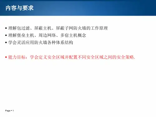 防火墙体系结构PPT课件
