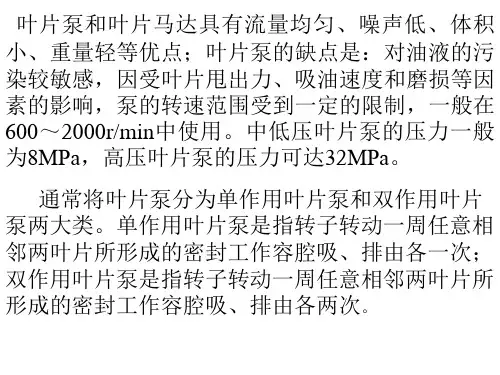 第三节叶片泵与叶片马达