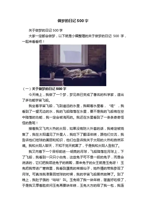 做梦的日记500字