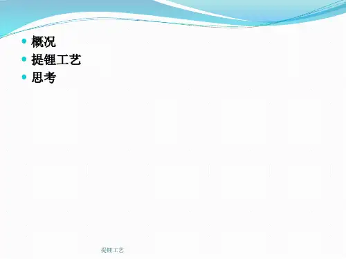 提锂工艺课件