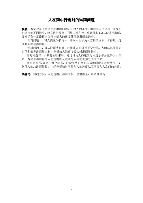 淋雨模型