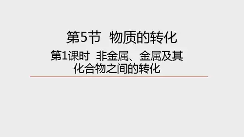 物质的转化(第1课时)(PPT课件(初中科学)22张)