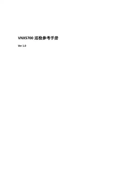 VNX5700巡检手册 v1.0