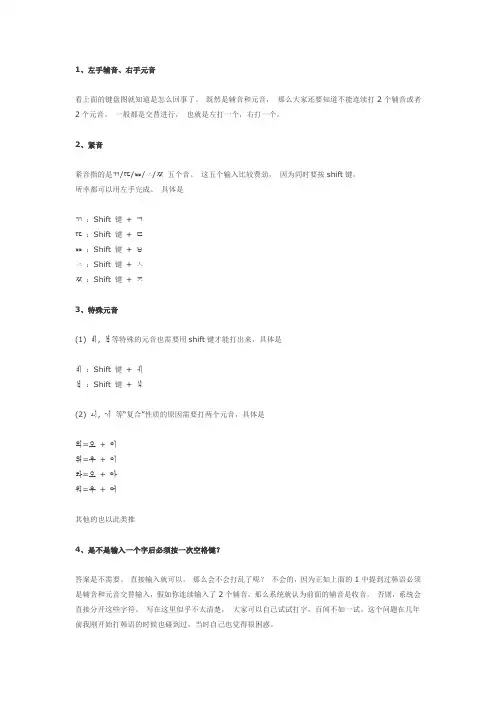 韩语键盘输入方法--免费下载