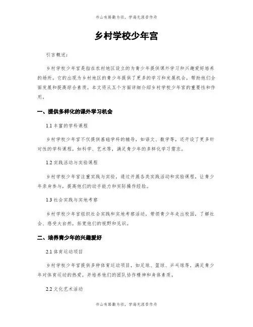 乡村学校少年宫