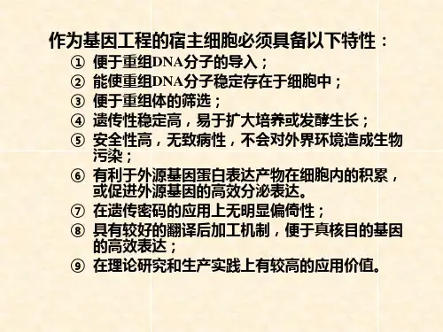 重组基因导入受体细胞
