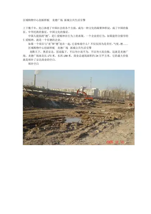 北京龙德广场设计说明
