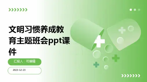 文明习惯养成教育主题班会PPT课件