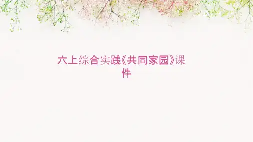 六上综合实践《共同家园》课件