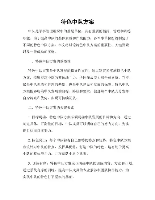 特色中队方案