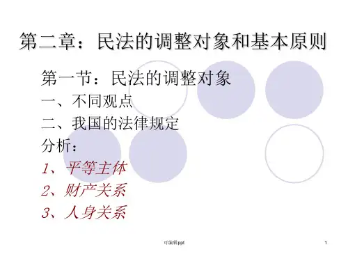 民法的调整对象和基本原则