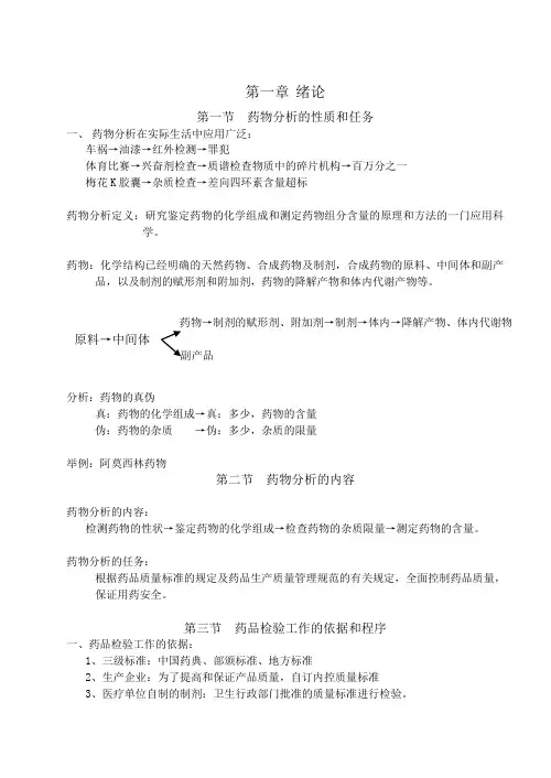 《药物分析》教案