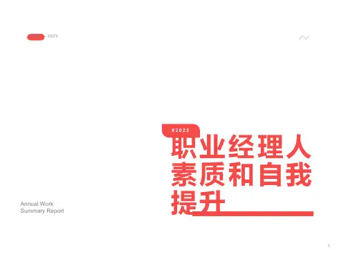 职业经理人素质和自我提升