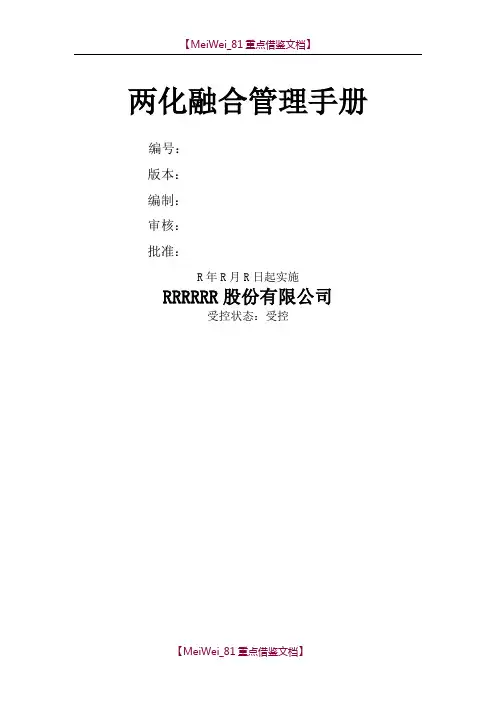 【AAA】两化融合管理手册.doc