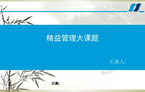 精益管理课题报告模板