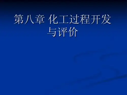 第八章 化工过程开发与评价