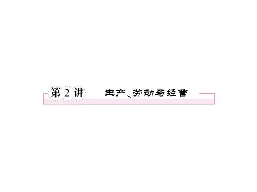 生产、劳动与经营复习ppt课件