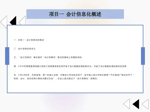 会计信息化概述