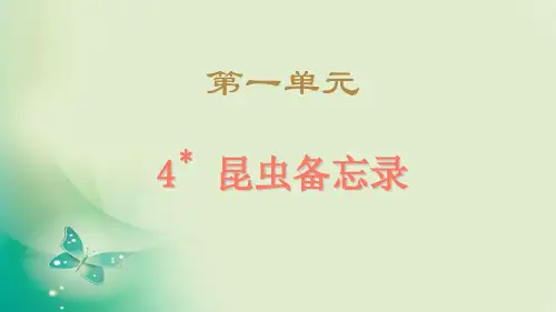 人教部编版语文《昆虫备忘录》PPT名师课件1