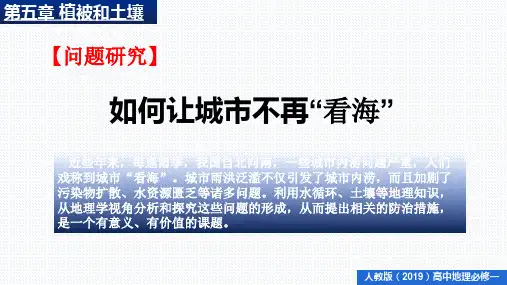 [新教材地理]2021-2022学年人教版地理必修第一册 第五章 问题研究 如何让城市不再“看海” 