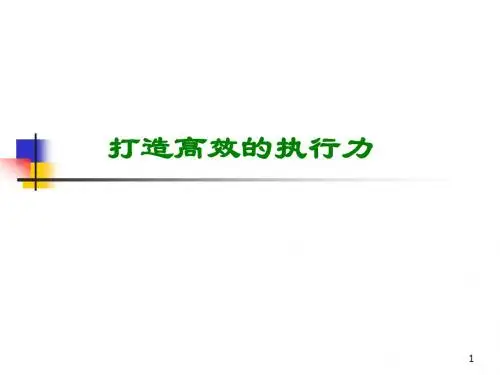 打造高效执行力ppt课件
