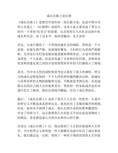 成长在路上读后感