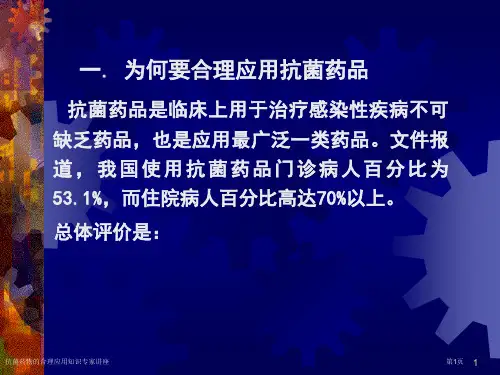 抗菌药物的合理应用知识专家讲座