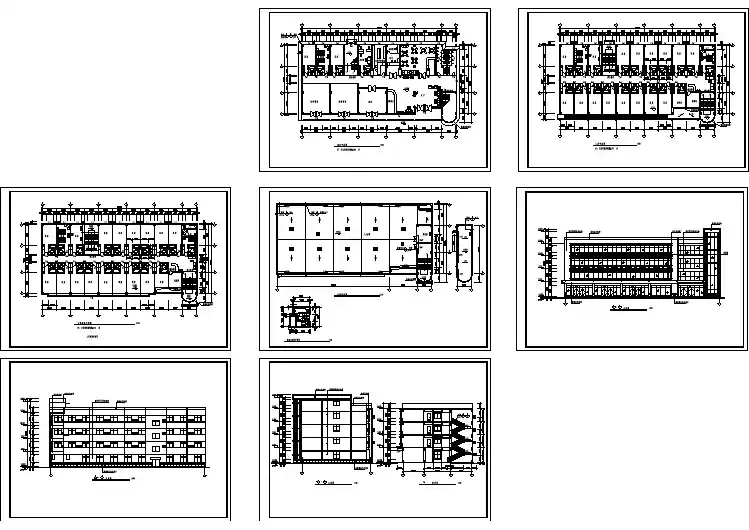 小型宾馆全套建筑施工图（共7张）
