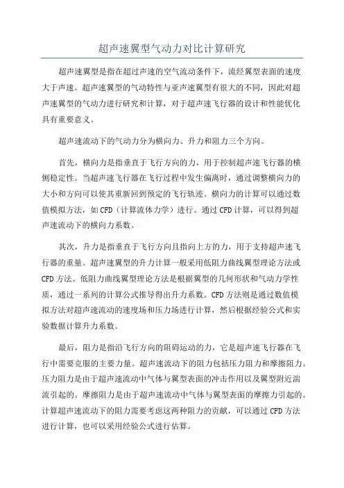 超声速翼型气动力对比计算研究