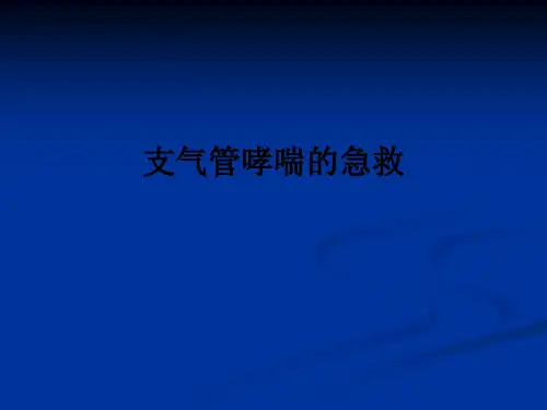 支气管哮喘的急救ppt课件