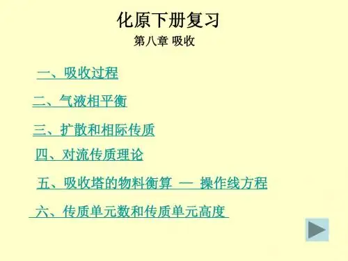 化工原理下册复习提纲